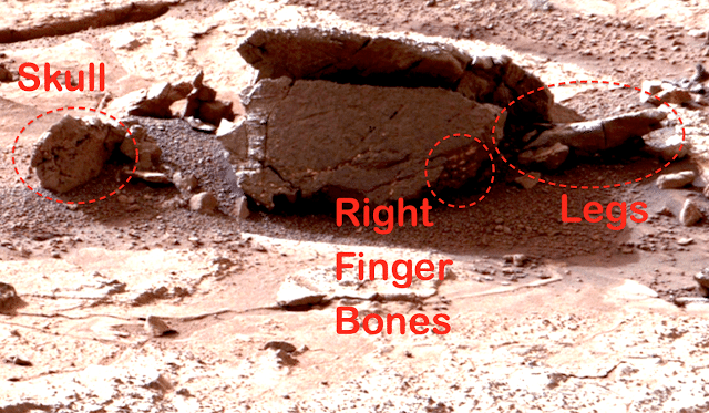 NASA photo of alien corpse on Mars?