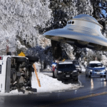 San Bernadino UFO forces van from road