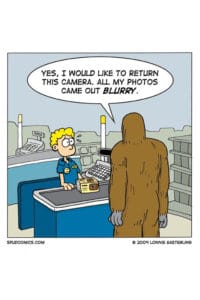 Funny Bigfoot blurry photo meme