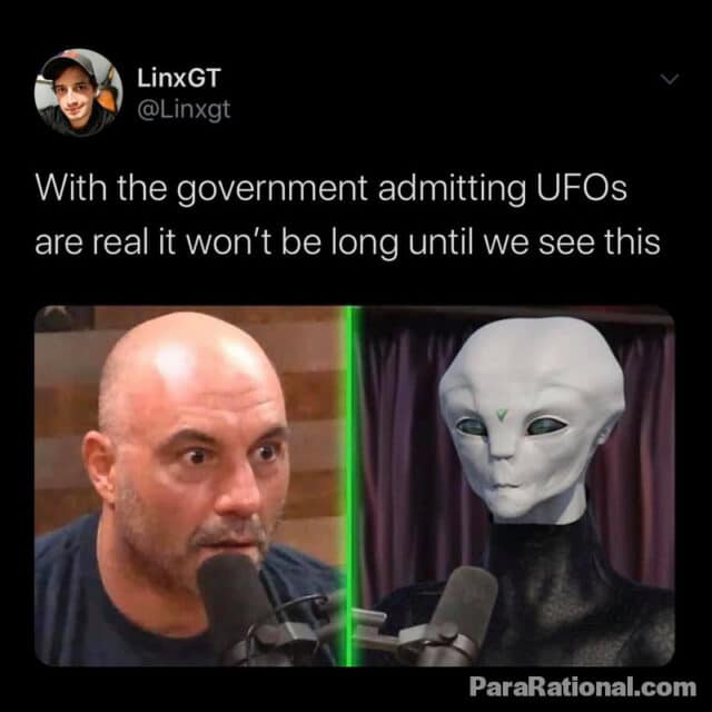 ufo meme - Joe Rogan alien interview