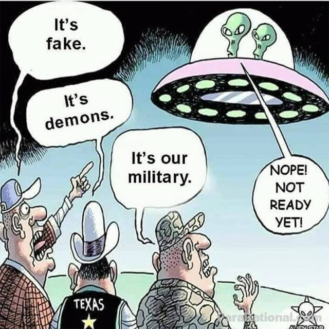 ufo meme - humans aren't ready