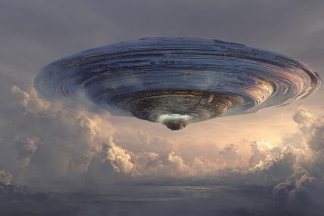 UFO using gravity waves to cloak itself.