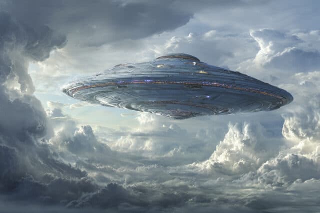 UFO exhibiting inertia free travel.