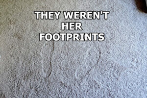 Woman wakes to find mystery footprints in her carpet - staring at her bed
