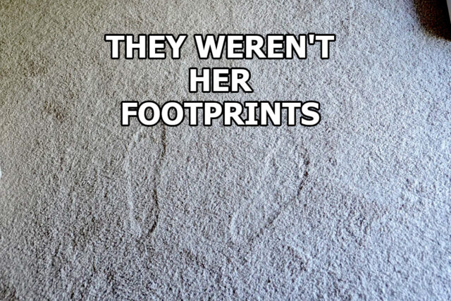 Woman wakes to find mystery footprints in her carpet - staring at her bed