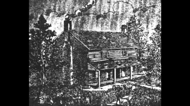 Drawing of the original Bell Witch house