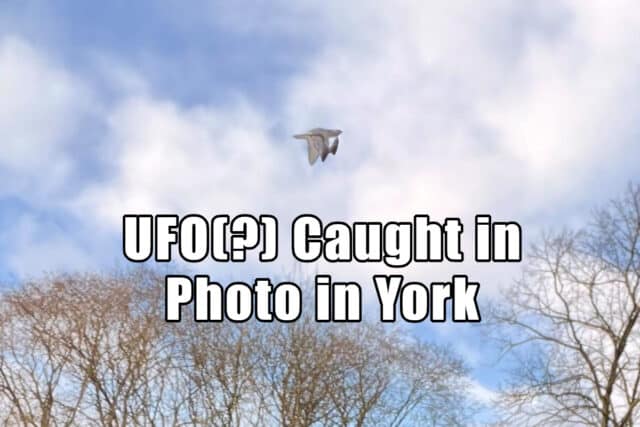 Possible UFO caught in a selfie photo over York.