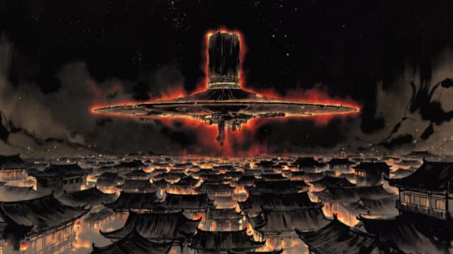 Chinese hat shaped UFO historical UAP sightings.