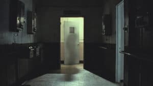 Ghost in the hallway of a hospital