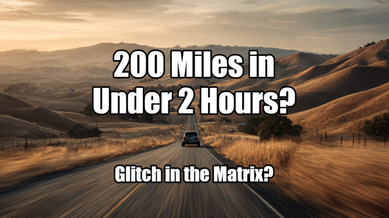 driver goes 200 miles in 2 hours - glitch in the matrix story