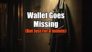 Glitch in the matrix - wallet reappears in searched pocket.